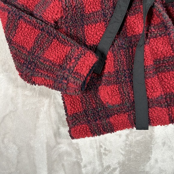 New Damson Madder Ingrid Borg Jacket Women 10 Red Check Ribbon Quilt Preppy Coat - Picture 9 of 16